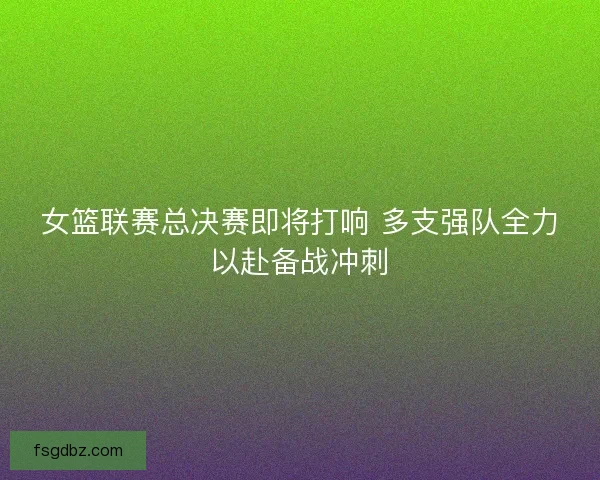 女篮联赛总决赛即将打响 多支强队全力以赴备战冲刺