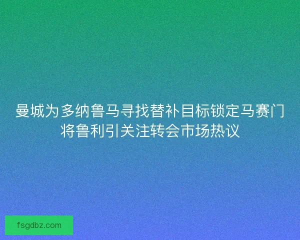 曼城为多纳鲁马寻找替补目标锁定马赛门将鲁利引关注转会市场热议